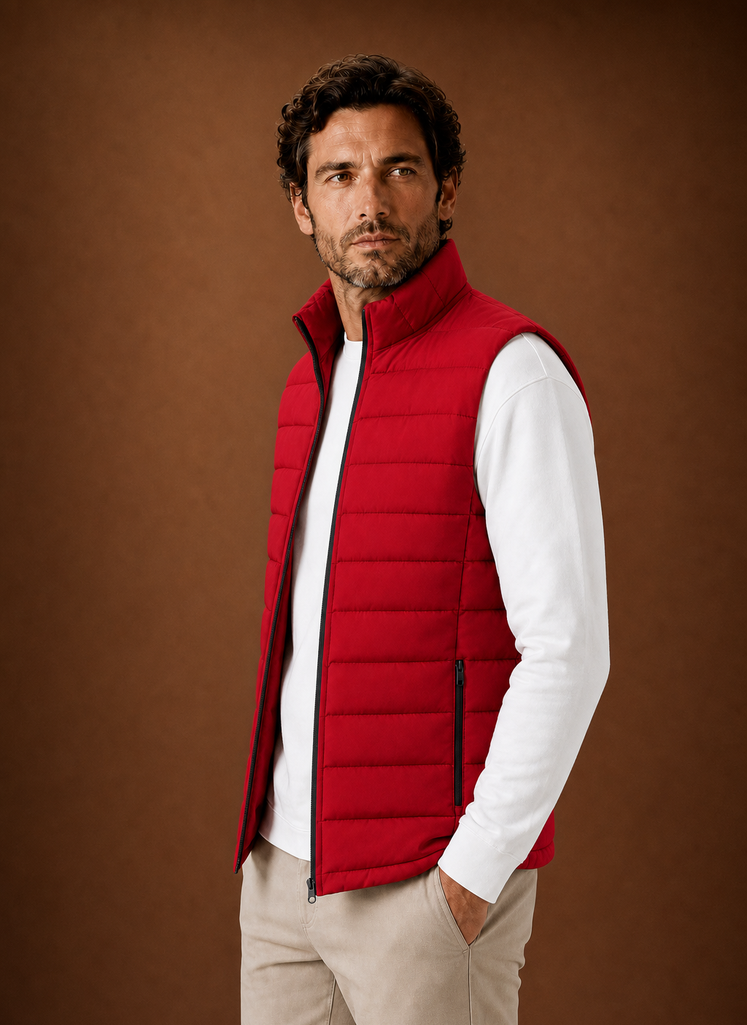 Chaleco Acolchado para Hombre - Chaqueta Sin Mangas con Cuello Alto | Areleon