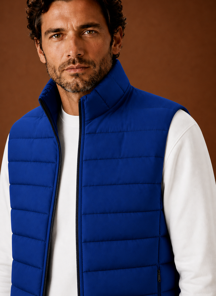 Chaleco Acolchado para Hombre - Chaqueta Sin Mangas con Cuello Alto | Areleon