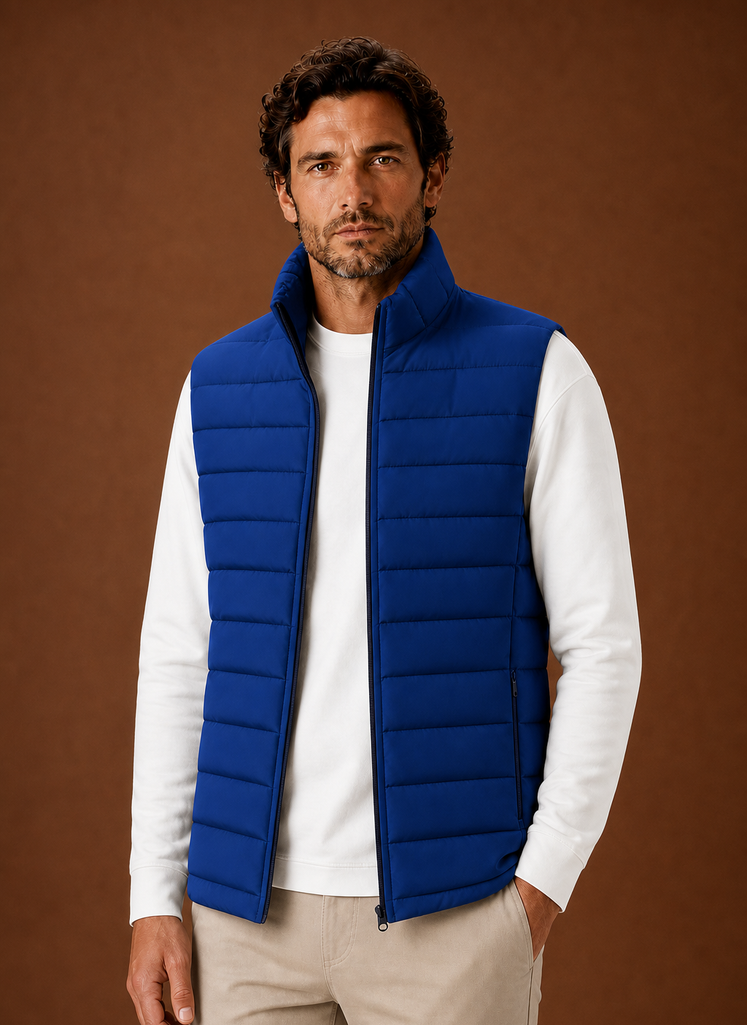 Chaleco Acolchado para Hombre - Chaqueta Sin Mangas con Cuello Alto | Areleon