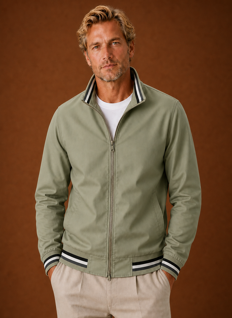 Chaqueta Bomber Ligera para Hombre - Abrigo Cortavientos con Cremallera | Areleon