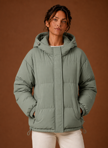 Chaqueta Puffer para Mujer - Abrigo de Invierno con Capucha | Areleon