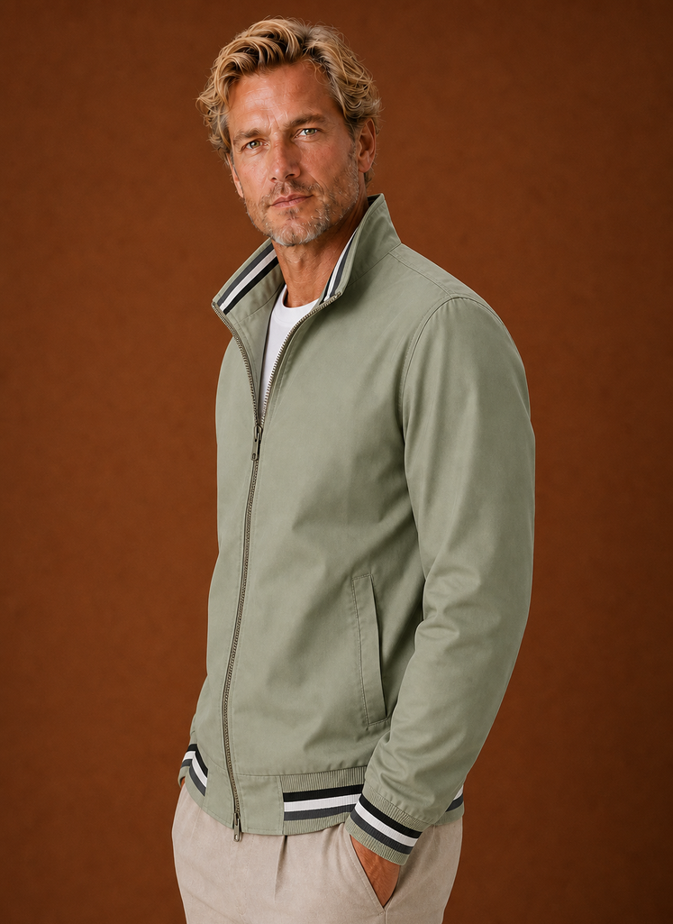 Chaqueta Bomber Ligera para Hombre - Abrigo Cortavientos con Cremallera | Areleon