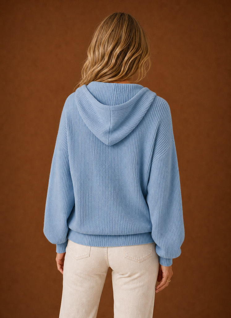 Cardigan de Punto para Mujeres - Suéter con Capucha y Botones | Areleon