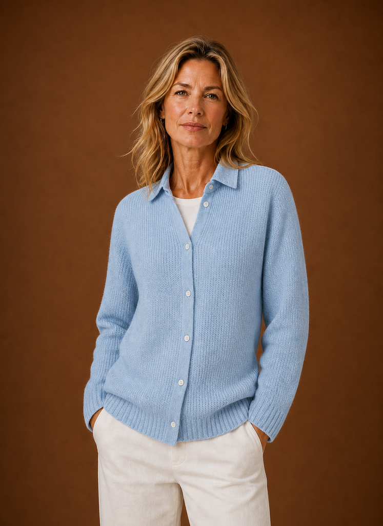 Cardigan de Punto para Mujer - Suéter con Botones en el Frente | Areleon