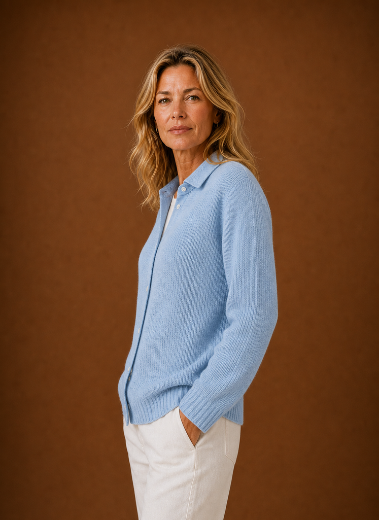 Cardigan de Punto para Mujer - Suéter con Botones en el Frente | Areleon