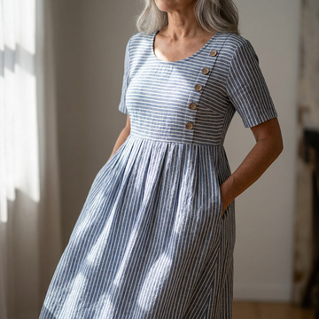 Vestido Midi a Rayas