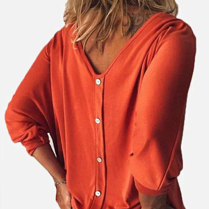 Top Drapado con Escote en V