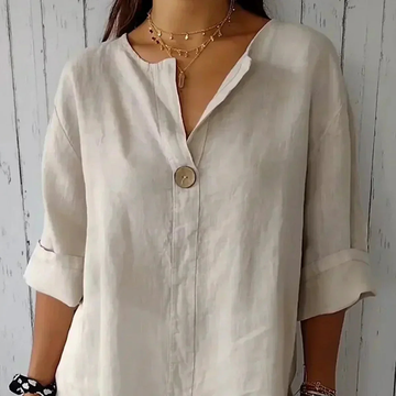 Blusa de Botón Relajada