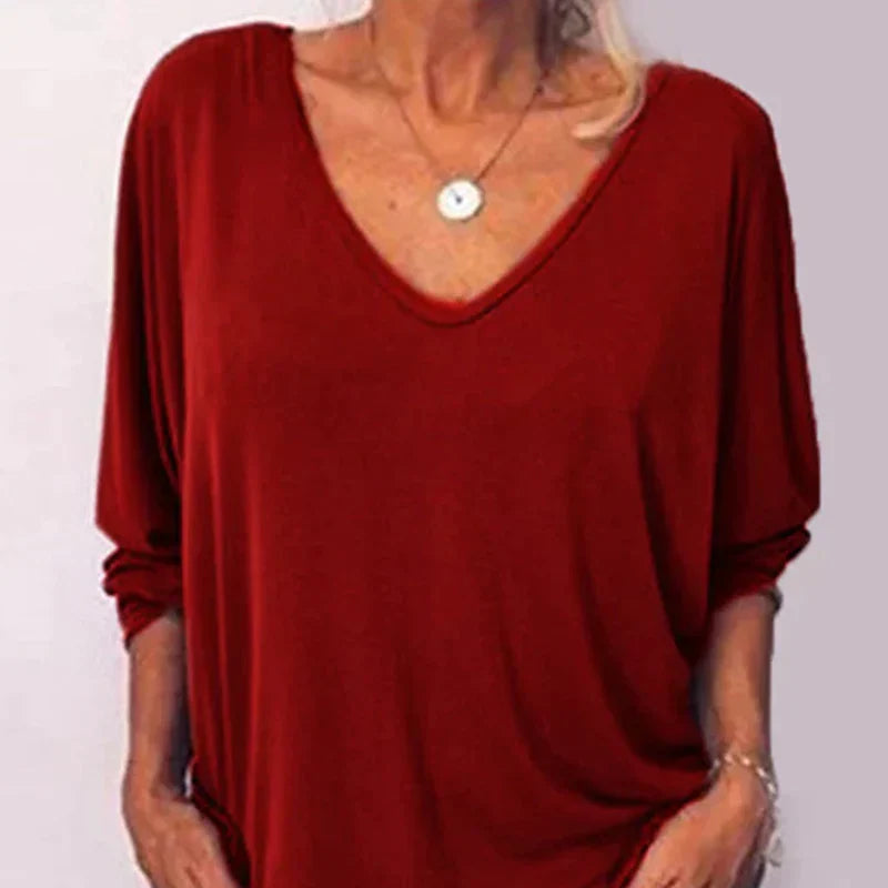 Top Drapado con Escote en V