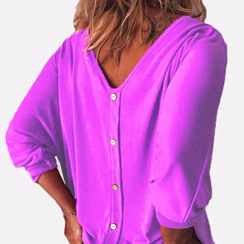 Top Drapado con Escote en V