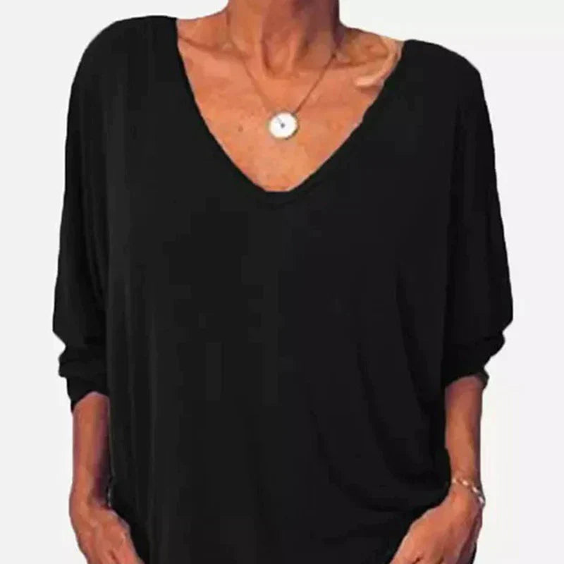 Top Drapado con Escote en V