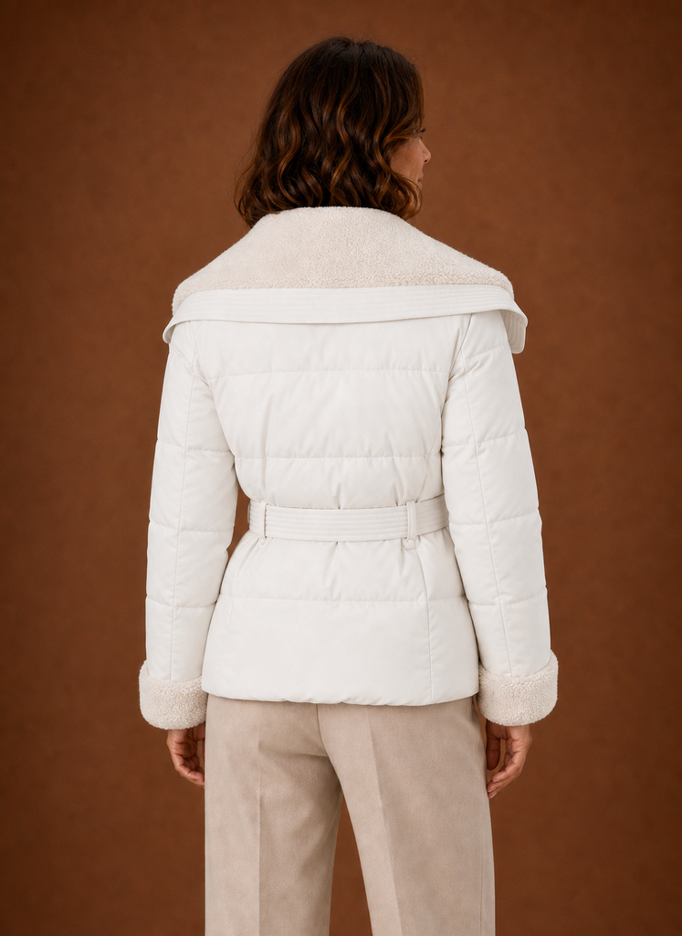 Chaqueta de Plumas para Mujeres - Abrigo de Invierno con Cinturón | Areleon