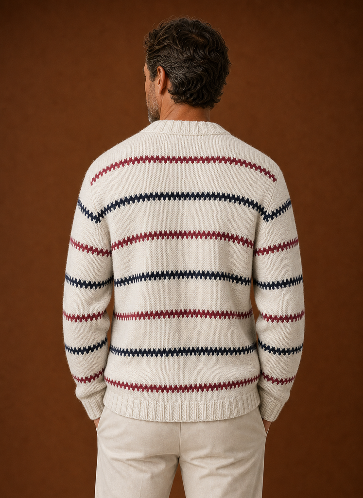 Suéter de punto a rayas para hombre | Areleon