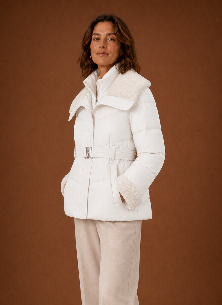 Chaqueta de Plumas para Mujeres - Abrigo de Invierno con Cinturón | Areleon