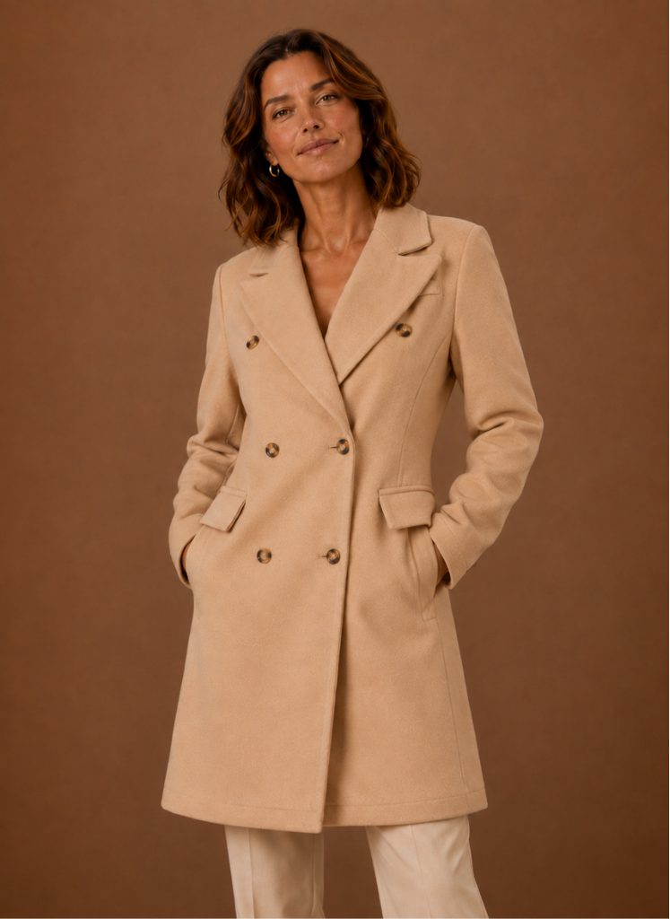 Abrigo Doble Botonadura para Mujeres – Abrigo de Invierno a Medida Largo | Areleon