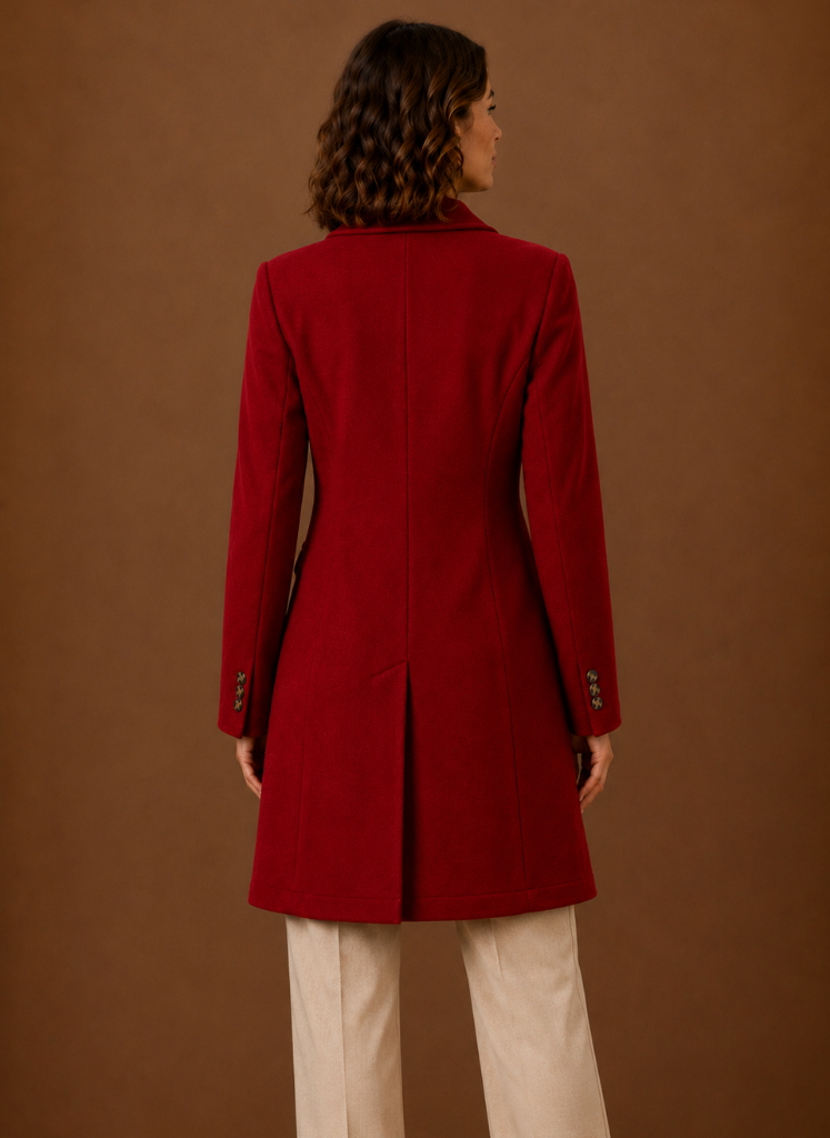 Abrigo Doble Botonadura para Mujeres – Abrigo de Invierno a Medida Largo | Areleon