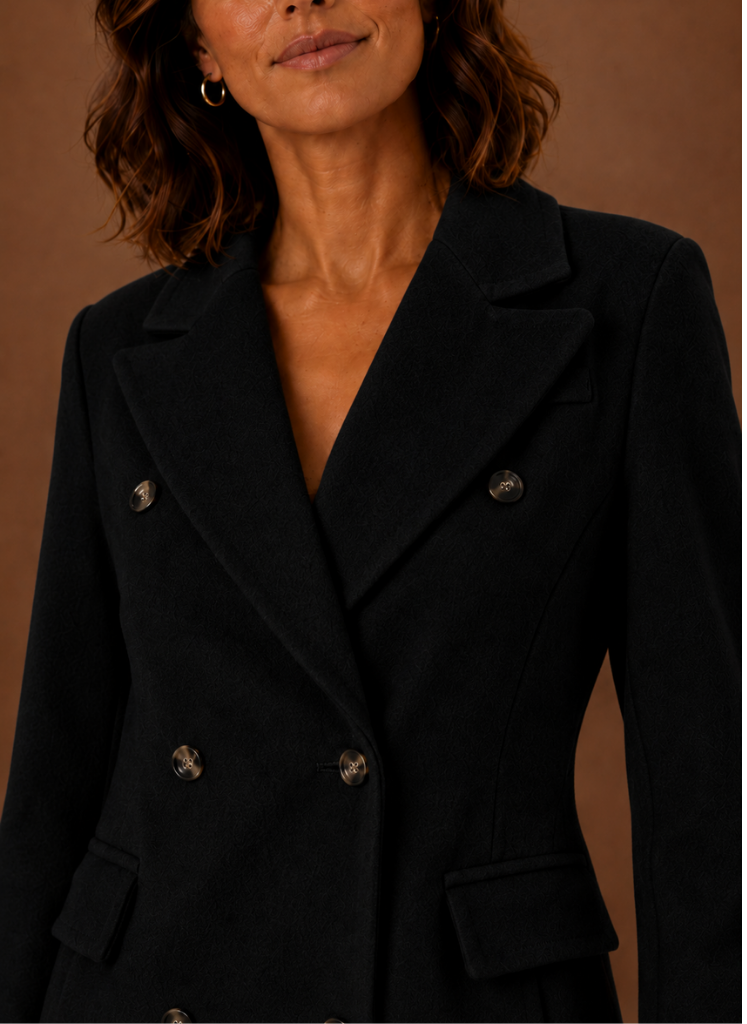Abrigo Doble Botonadura para Mujeres – Abrigo de Invierno a Medida Largo | Areleon